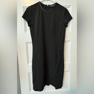 POLO Ralph Lauren Sheath Dress with Lamb Leather Collar Size Medium